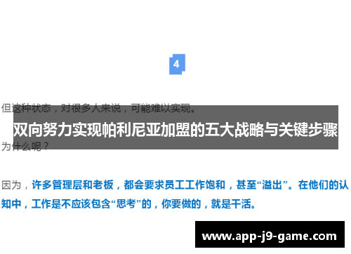 双向努力实现帕利尼亚加盟的五大战略与关键步骤